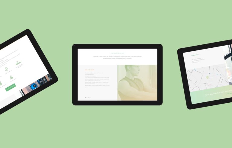 One Life responsive tablets. one-page website, google maps-integratie , geïntegreerde google maps, online agenda, contactformulier , eenvoudige website, website laten maken Antwerpen, responsive webdesign Antwerpen, grafisch bureau Antwerpen